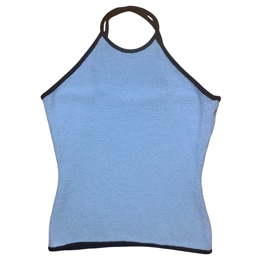 St. John Sleeveless Tank Top Racerback Strap Light Blue Size 6